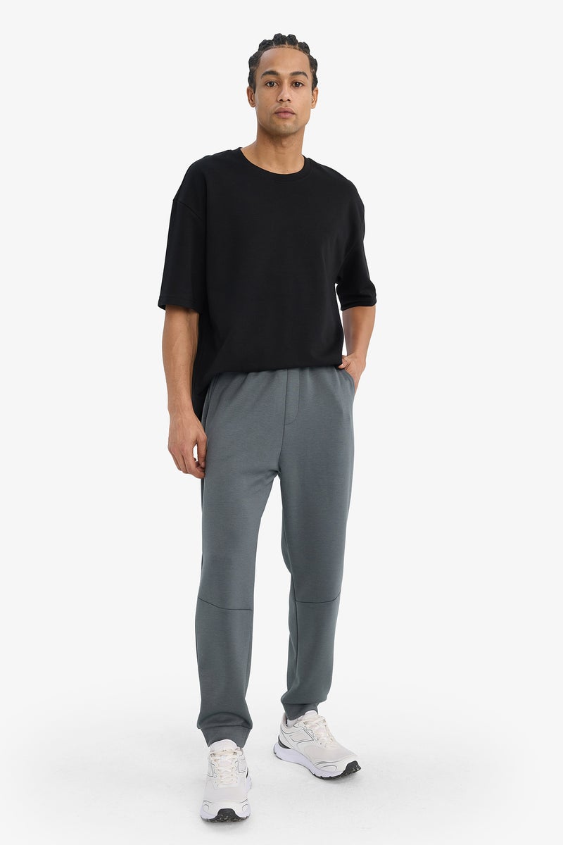 DeFacto Grey Man Standard Fit Scuba Diver Fabric Jogger Sweatpants Casual - Image 1